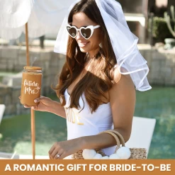 Future Mrs Glass Coffee Cup 16 Oz With Bamboo Lid And Straw - Bridal Shower Gift -Gift Series Store FBSJFSTNPV221223001 20mk7