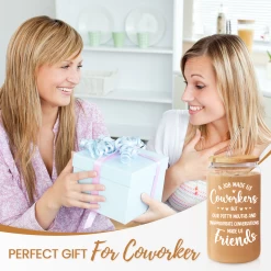 Coworker 16Oz Can Glass Coffee Cup - Funny Farewell Gifts For Coworkers Female Colleagues Friend -Gift Series Store FBSJFSUTPV251223001 20mk5