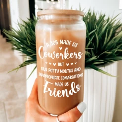 Coworker 16Oz Can Glass Coffee Cup - Funny Farewell Gifts For Coworkers Female Colleagues Friend -Gift Series Store FBSJFSUTPV251223001 20mk6