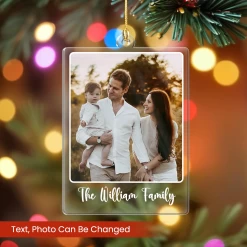 Personalized Family Name Photo Ornament - Customized Photo Shaped Acrylic Ornaments, Custom Ornaments, Birthday Gift For Family Members, Xmas Gift -Gift Series Store FBSJSYTNTT270824001 MK02
