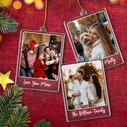 Personalized Family Name Photo Ornament - Customized Photo Shaped Acrylic Ornaments, Custom Ornaments, Birthday Gift For Family Members, Xmas Gift -Gift Series Store FBSJSYTNTT270824001 MK04