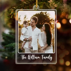 Personalized Family Name Photo Ornament - Customized Photo Shaped Acrylic Ornaments, Custom Ornaments, Birthday Gift For Family Members, Xmas Gift -Gift Series Store FBSJSYTNTT270824001 MK07