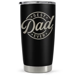 Best Dad Ever Tumbler With Lid - 20oz Insulated Stainless Steel Cup- Coffee Mug For Sport Travel Office, Gift For Father’s Day Birthday