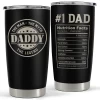 Daddy The Man The Myth The Legend Tumbler With Lid - 20oz Insulated Stainless Steel Mug - Coffee Mug For Sport Office Travel