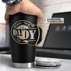 Daddy The Man The Myth The Legend Tumbler With Lid - 20oz Insulated Stainless Steel Mug - Coffee Mug For Sport Office Travel -Gift Series Store FBSJTLTALI050124001 20mk3