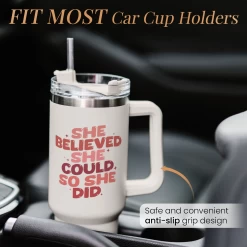 Graduation Gifts For Women She Believed She Could So She Did Tumbler 40oz Stainless Steel Insulated With Handle And Straw, New Job, Going Away, Inspirational Gifts For Her -Gift Series Store FBSJTMLTTT020224001 20mk6 9a62e202 67ce 4f4a 9821 9125bfe6d2e4