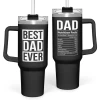 Dad Gifts For Dad From Daughter Son Best Dad Ever Tumbler With Handle 40oz Stainless Steel Insulated - Coffee Tumbler For Dad Father's Day Birthday Christmas Cup Gift Set With Lid & Straw -Gift Series Store FBSJTMNATT230224001 20mk1
