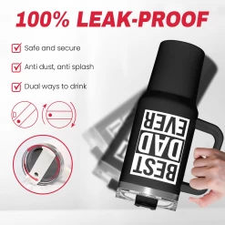 Dad Gifts For Dad From Daughter Son Best Dad Ever Tumbler With Handle 40oz Stainless Steel Insulated - Coffee Tumbler For Dad Father's Day Birthday Christmas Cup Gift Set With Lid & Straw -Gift Series Store FBSJTMNATT230224001 20mk4