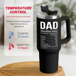 Dad Gifts For Dad From Daughter Son Best Dad Ever Tumbler With Handle 40oz Stainless Steel Insulated - Coffee Tumbler For Dad Father's Day Birthday Christmas Cup Gift Set With Lid & Straw -Gift Series Store FBSJTMNATT230224001 20mk5