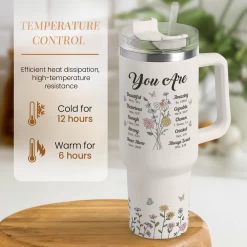 Christian Gifts For Women, Inspiration Gifts Tumbler 40oz Stainless Steel Insulated With Handle And Straw - Mother's Day Birthday Religious Gifts For Mom, Friend, Sister, Grandma -Gift Series Store FBSJTMQDTT180124001 20mk5