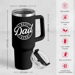 Best Dad Ever Tumbler With Handle 40oz Stainless Steel Insulated - Dad Gifts For Dad From Daughter Son - Coffee Tumbler For Dad Father's Day Birthday Christmas Cup Gift Set With Lid & Straw 11 Best Dad Ever Tumbler With Handle 40oz Stainless Steel Insulated - Dad Gifts For Dad From Daughter Son - Coffee Tumbler For Dad Father's Day Birthday Christmas Cup Gift Set With Lid & Straw -Gift Series Store FBSJTMQDTT240124001 20mk3