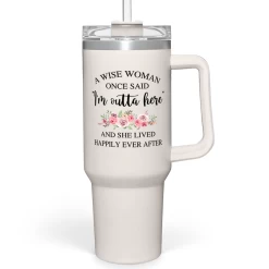 Retirement Gifts For Women Tumbler 40oz Stainless Steel With Handle And Straw, Happy Retirement Gifts - Coworker Leaving Gifts, Farewell Gifts, Goodbye Gifts For Colleagues Work Bestie