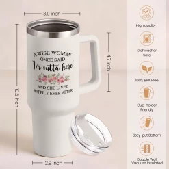 Retirement Gifts For Women Tumbler 40oz Stainless Steel With Handle And Straw, Happy Retirement Gifts - Coworker Leaving Gifts, Farewell Gifts, Goodbye Gifts For Colleagues Work Bestie -Gift Series Store FBSJTMQDTT250124001 20mk3