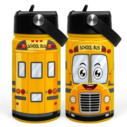 School Bus Water Bottle - Kids Water Bottle With Straw Lid - 12 Oz Insulated Stainless Steel Water Bottles For Toddlers Kid Boys - Travel Cup For School Sports -Gift Series Store FBSJWBCILI0324001 2812 29 20mk1a