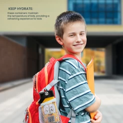 School Bus Water Bottle - Kids Water Bottle With Straw Lid - 12 Oz Insulated Stainless Steel Water Bottles For Toddlers Kid Boys - Travel Cup For School Sports -Gift Series Store FBSJWBCILI0324001 2812 29 20mk6