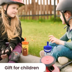 Bear Water Bottle - Kids Water Bottle With Straw Lid - 12 Oz Insulated Stainless Steel Water Bottles For Toddlers Kid Boys - Travel Cup For School Sports -Gift Series Store FBSJWBCILI210324002 2812 29 20mk5