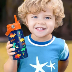 Dinosaur Water Bottle For Boys - Kids Water Bottle With Straw Lid - 12 Oz Insulated Stainless Steel Water Bottles For Toddlers Kid - Travel Cup For School Sports -Gift Series Store FBSJWBCIPV071123001 2812 29 20mk6