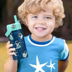 Astronaut Water Bottle - Kids Water Bottle With Straw Lid - 12 Oz Insulated Stainless Steel Water Bottles For Toddlers Kid Boys - Travel Cup For School Sports -Gift Series Store FBSJWBCIPV151123001 2812 29 mk6
