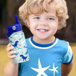 Dinosaur Water Bottle - Kids Water Bottle With Straw Lid - 12 Oz Insulated Stainless Steel Water Bottles For Toddlers Kid Boys - Travel Cup For School Sports -Gift Series Store FBSJWBCIPV271123001 2812 29 mk6