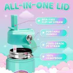 Unicorn Water Bottle - Kids Water Bottle With Straw Lid - 12 Oz Insulated Stainless Steel Ocean Water Bottles For Toddlers Kid Girl- Travel Cup For School Sports 10 Unicorn Water Bottle - Kids Water Bottle With Straw Lid - 12 Oz Insulated Stainless Steel Ocean Water Bottles For Toddlers Kid Girl- Travel Cup For School Sports -Gift Series Store FBSJWBCIPV281123001 2812 29 mk3