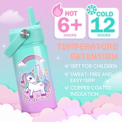 Unicorn Water Bottle - Kids Water Bottle With Straw Lid - 12 Oz Insulated Stainless Steel Ocean Water Bottles For Toddlers Kid Girl- Travel Cup For School Sports 11 Unicorn Water Bottle - Kids Water Bottle With Straw Lid - 12 Oz Insulated Stainless Steel Ocean Water Bottles For Toddlers Kid Girl- Travel Cup For School Sports -Gift Series Store FBSJWBCIPV281123001 2812 29 mk4