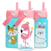 Flamingo Water Bottle - Kids Water Bottle With Straw Lid - 12 Oz Insulated Stainless Steel Water Bottles For Toddlers Kid Girls - Travel Cup For School Sports -Gift Series Store FBSJWBHOLI180324001 2812 29 20mk1 bda308f8 5d62 4469 8a68 a41bfe74e7a9