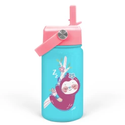 Sloth Water Bottle - Kids Water Bottle With Straw Lid - 12 Oz Insulated Stainless Steel Water Bottles For Toddlers Kid Girls - Travel Cup For School Sports -Gift Series Store FBSJWBHOLI190324001 2812 29 20mk1a