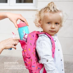 Sloth Water Bottle - Kids Water Bottle With Straw Lid - 12 Oz Insulated Stainless Steel Water Bottles For Toddlers Kid Girls - Travel Cup For School Sports -Gift Series Store FBSJWBHOLI190324001 2812 29 20mk6