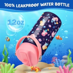 Mermaid Water Bottle For Girls - Kids Water Bottle With Straw Lid - 12 Oz Insulated Stainless Steel Water Bottles For Toddlers Kid Girl- Travel Cup For School Sports -Gift Series Store FBSJWBHOPV091123001 2812 29 20mk5