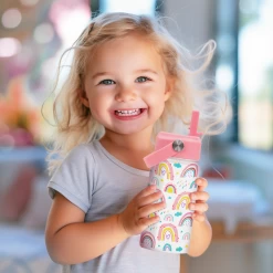 Rainbow Water Bottle - Kids Water Bottle With Straw Lid - 12 Oz Insulated Stainless Steel Water Bottles For Toddlers Kid Girl - Travel Cup For School Sports -Gift Series Store FBSJWBHOPV131123001 2812 29 20mk6