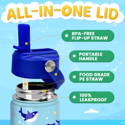 Shark Water Bottle - Kids Water Bottle With Straw Lid - 12 Oz Insulated Stainless Steel Water Bottles For Toddlers Kid Boy - Travel Cup For School Sports 10 Shark Water Bottle - Kids Water Bottle With Straw Lid - 12 Oz Insulated Stainless Steel Water Bottles For Toddlers Kid Boy - Travel Cup For School Sports -Gift Series Store FBSJWBHOPV241123002 2812 29 mk3