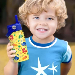 Dinosaur Water Bottle For Boys - Kids Water Bottle With Straw Lid - 12 Oz Insulated Stainless Steel Water Bottles For Toddlers Kid Boy - Travel Cup For School Sports -Gift Series Store FBSJWBHOPV251123001 2812 29 mk6