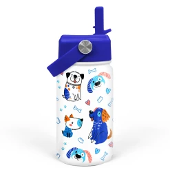 Dog Water Bottle - Kids Water Bottle With Straw Lid - 12 Oz Insulated Stainless Steel Water Bottles For Toddlers Kid Boys - Travel Cup For School Sports -Gift Series Store FBSJWBHULI160324001 2812 29 20mk1a