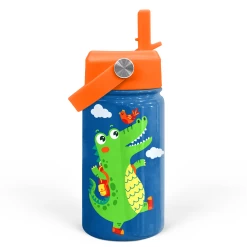 Crocodile Water Bottle - Kids Water Bottle With Straw Lid - 12 Oz Insulated Stainless Steel Water Bottles For Toddlers Kid Boys - Travel Cup For School Sports 15 Crocodile Water Bottle - Kids Water Bottle With Straw Lid - 12 Oz Insulated Stainless Steel Water Bottles For Toddlers Kid Boys - Travel Cup For School Sports -Gift Series Store FBSJWBHULI200324001 2812 29 20mk1a