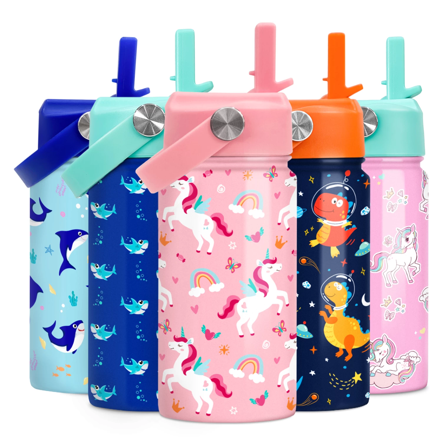 Unicorn Water Bottle For Girls - Kids Water Bottle With Straw Lid - 12 Oz Insulated Stainless Steel Water Bottles For Toddlers Kid - Travel Cup For School Sports 3 Unicorn Water Bottle For Girls - Kids Water Bottle With Straw Lid - 12 Oz Insulated Stainless Steel Water Bottles For Toddlers Kid - Travel Cup For School Sports