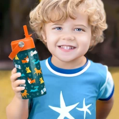 Puppy Water Bottle - Kids Water Bottle With Straw Lid - 12 Oz Insulated Stainless Steel Water Bottles For Toddlers Kid Boys Girls - Travel Cup For School Sports -Gift Series Store FBSJWBHUPV301123001 2812 29 20mk6