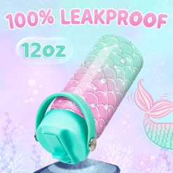 Mermaid Water Bottle - Kids Water Bottle With Straw Lid - 12 Oz Insulated Stainless Steel Water Bottles For Toddlers Kid Girl - Travel Cup For School Sports -Gift Series Store FBSJWBHUPV301123002 2812 29 mk5