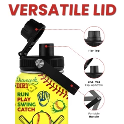 Softball Gift Water Bottle With Lid, 32oz Insulated Stainless Steel Sport Bottles - Gift For Softball Players Fan Coach -Gift Series Store FBSJWBTALI210224002 2832 29 20mk4