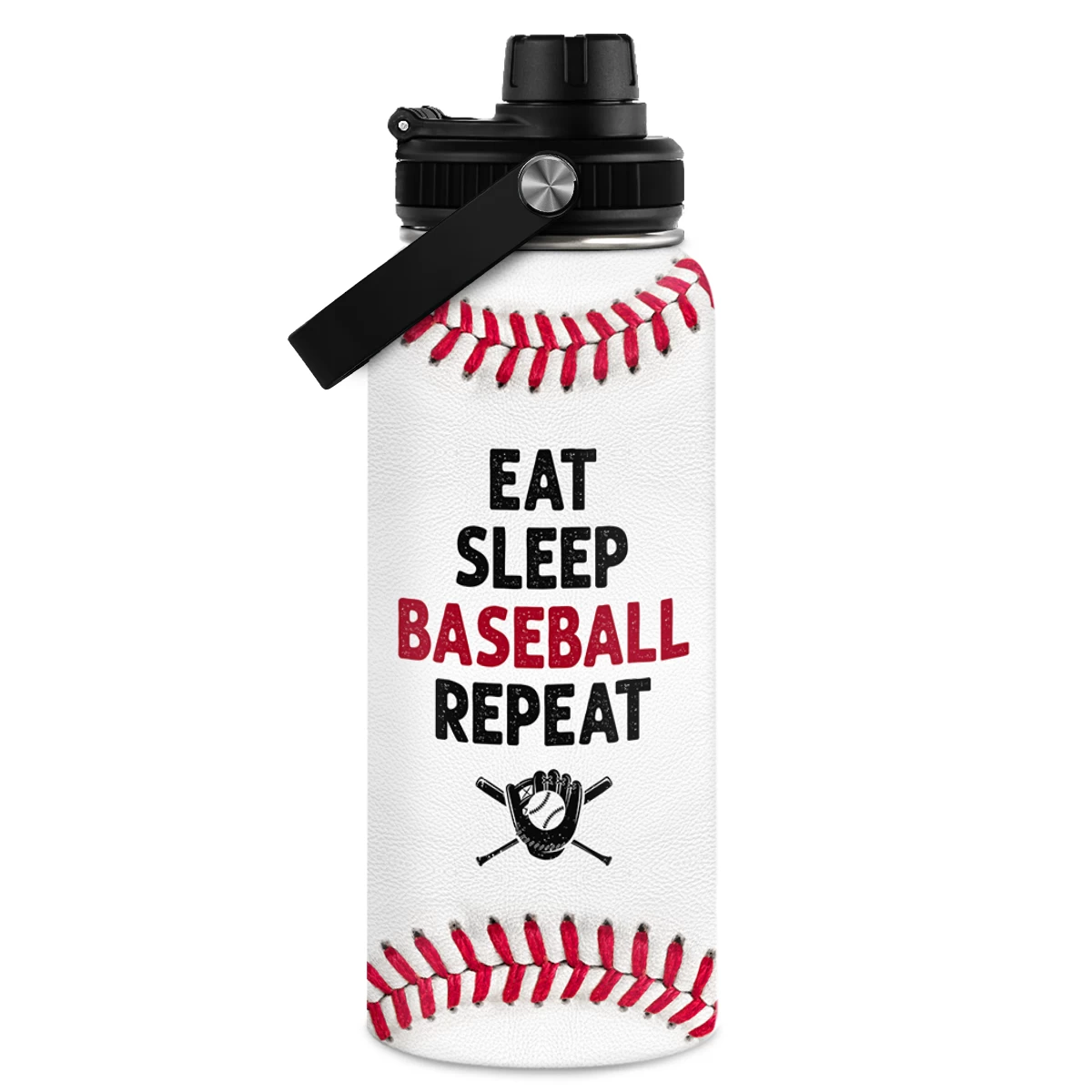 Baseball Water Bottle 32 Oz - Insulated Stainless Steel Sport Bottles With Lid - Baseball Gift For Men Players Fan Coach 3 Baseball Water Bottle 32 Oz - Insulated Stainless Steel Sport Bottles With Lid - Baseball Gift For Men Players Fan Coach