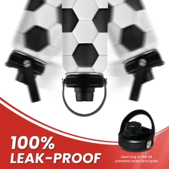 Soccer Water Bottle With Lid - 32oz Insulated Stainless Steel Sport Bottles - Gift For Men Soccer Player Fan Coach -Gift Series Store FBSJWBTALI290224002 2832 29 20mk5