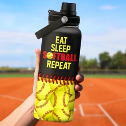 Softball Gift Water Bottle With Lid - 32oz Insulated Stainless Steel Sport Bottles - Softball Gift For Softball Players Fan -Gift Series Store FBSJWBTALI300124001 2832 29 20mk7
