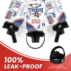 Baseball Water Bottle - 32oz Stainless Steel Insulated Sport Bottles With Lid - Gift For Men Baseball Lover Player Fan Coach -Gift Series Store FBSJWBTALI310124001 2832 29 20mk5