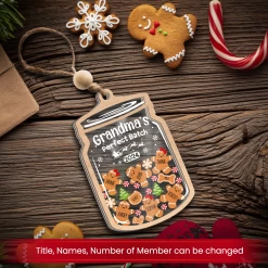 Personalized Grandma Christmas Ornament - Custom Names 5 Layered Wooden Ornament, Shaker Ornament, Grandma's Perfect Batch Family Name, Gift For Grandmother Nana Mimi -Gift Series Store FMSJFOQDTT050624001 285x5 29 MK03