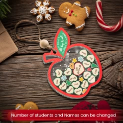 Personalized Teacher Christmas Ornament - Custom Names 5 Layered Wooden Ornament, Shaker Ornament Gifts For Teacher On Teacher's Day, Back To School -Gift Series Store FMSJFOTATT280524001 285x5 29 MK03