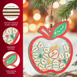 Personalized Teacher Christmas Ornament - Custom Names 5 Layered Wooden Ornament, Shaker Ornament Gifts For Teacher On Teacher's Day, Back To School -Gift Series Store FMSJFOTATT280524001 285x5 29 MK04