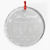 Personalized Family Ornament Crystal Glass, Christmas Hanging Tree Keepsake Gifts For Family, Men Women, Housewarming -Gift Series Store FMSJGOHUTT170824001 MK01A