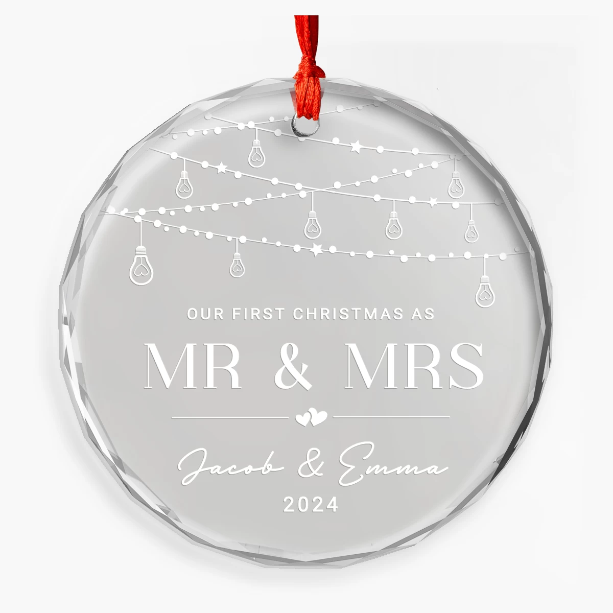 Personalized First Christmas Married Ornament For Couple - Newlywed Gifts, Crystal Glass Ornaments Christmas Decoration 3 Personalized First Christmas Married Ornament For Couple - Newlywed Gifts, Crystal Glass Ornaments Christmas Decoration