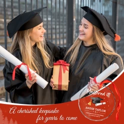 Personalized Mastered It Degree Graduation Gifts - Custom Christmas Crystal Glass Ornament, University, College, Senior Year Keepsake -Gift Series Store FMSJGOLTTT070824001 MK07