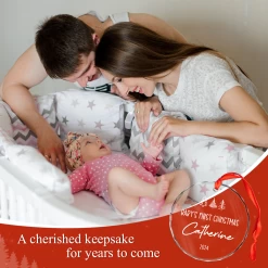 Personalized Baby's First Christmas Ornament - Newborn Glass Ornament, New Parents Gifts, Christmas Hanging Decoration -Gift Series Store FMSJGOTNTT200824002 MK07