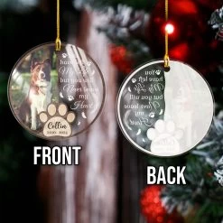 Personalized Dog Memorial Ornaments You Will Never Leave My Heart Acrylic Ornament Christmas Keepsake Sympathy Remembrance Gift -Gift Series Store FMSJOAAKPV210823001 MK3